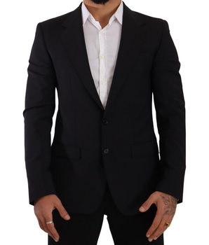 Dolce & Gabbana Black Slim Fit Vest 2 Button MARTINI Blazer