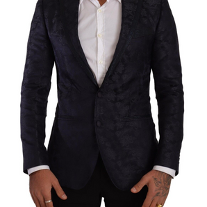 Dolce & Gabbana Elegant Dark Blue MARTINI Formal Blazer