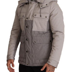 Dolce &amp; Gabbana Elegant Lightweight Gray Windbreaker Jacket