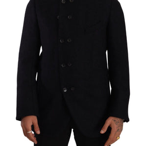 Dolce & Gabbana Elegant Dark Grey Alpaca Blend Jacket