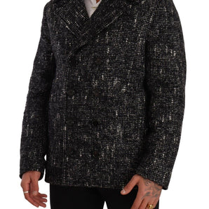 Dolce &amp; Gabbana Chic Double Breasted Wool Blend Overcoat