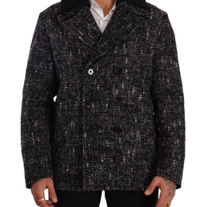 Dolce &amp; Gabbana Chic Double Breasted Wool Blend Overcoat