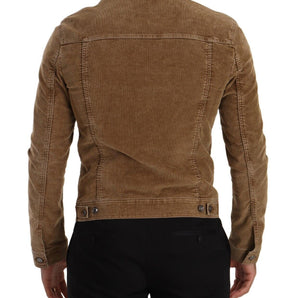 Dolce &amp; Gabbana Elegant Corduroy Logo Jacket