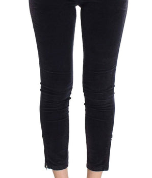 Costume National Purple Cropped Corduroys Jeans Costume National 