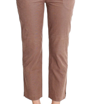 Costume National Brown Cropped Corduroys Pants Costume National 