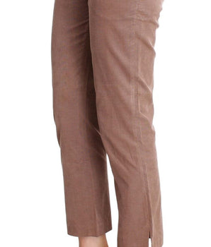 Costume National Brown Cropped Corduroys Pants Costume National 