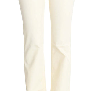 Costume National Chic Off-White Flared Designer Jeans