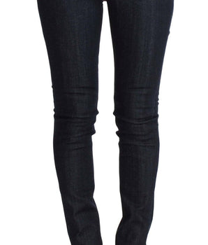 Costume National Blue Cotton Stretch Slim Fit Jeans Costume National 