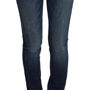 Custom National Blue Wash Cotton Slim Fit Skinny Jeans