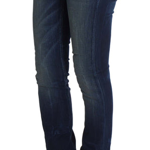 Custom National Blue Wash Cotton Slim Fit Skinny Jeans