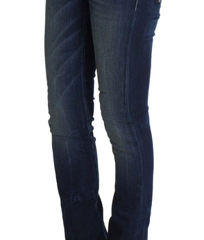 Costume National Blue Wash Cotton Slim Fit Skinny Jeans Costume National 