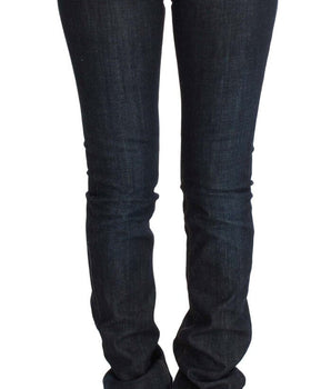 Costume National Blue Cotton Stretch Slim Fit Jeans Costume National 