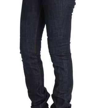 Costume National Blue Cotton Stretch Slim Fit Jeans Costume National 