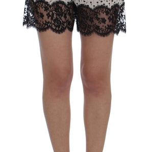 Dolce &amp; Gabbana Elegant Silk Lace Sleep-Shorts