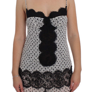 Dolce &amp; Gabbana Elegant Floral Lace Silk Chemise