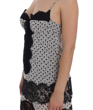 Dolce &amp; Gabbana Black Silk Lace Babydoll Lingerie Top