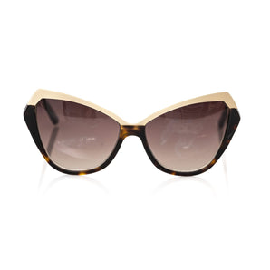 Frankie Morello Gafas de sol de acetato negro para mujer