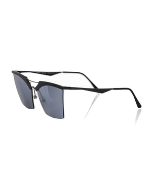 Frankie Morello Black Metallic Women's Sunglass