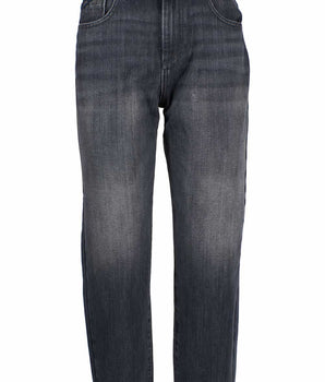 Yes Zee Jeans de cintura alta de algodón negro para mujer