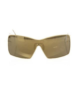 Frankie Morello Gold Metallic Fiber Women Sunglasses