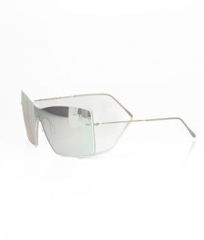 Frankie Morello Silver Metallic Fiber Women Sunglasses