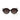 Frankie Morello Chic Black Turtle Pattern Round Sunglasses