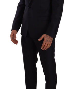 Dolce & Gabbana Blue MARTINI Slim fit 2 Piece Coat Suit