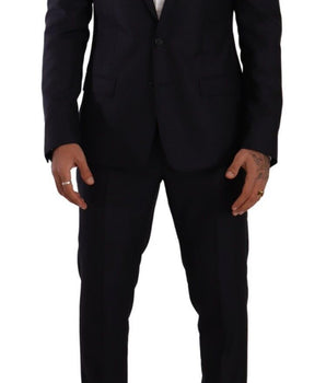 Dolce & Gabbana Blue MARTINI Slim fit 2 Piece Coat Suit