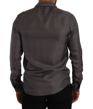 Dolce & Gabbana Gray Fantasy Pattern Pajama Top Mens Shirt