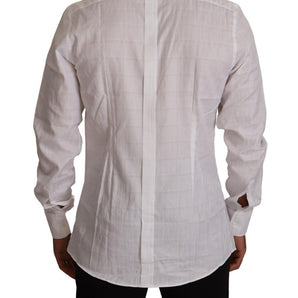 Dolce &amp; Gabbana Camisa de vestir elegante de algodón blanca - Corte slim