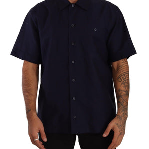 Dolce &amp; Gabbana Elegante camisa casual con botones azul marino