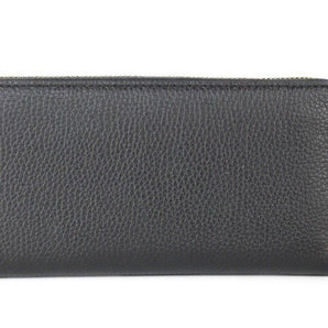 Michael Kors Jet Set Travel Large Black Pebble Leather Continental Wrist Wallet