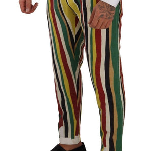 Dolce &amp; Gabbana Elegant Striped Skinny Pants