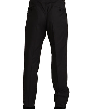 Dolce & Gabbana Gray Wool Formal Tuxedo Trouser Dress Pants