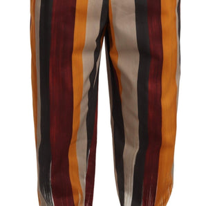 Dolce & Gabbana Elegant Striped Skinny Trousers