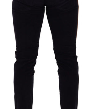 Dolce & Gabbana Blue Cotton Stretch Skinny Corduroy Jeans