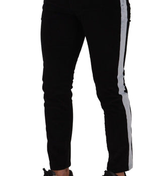 Dolce & Gabbana Black Cotton Stretch Skinny Corduroy Jeans