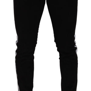 Dolce &amp; Gabbana Elegant Slim-Fit Cotton Black Jeans