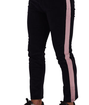 Dolce & Gabbana Blue Corduroy Cotton Stretch Skinny Jeans