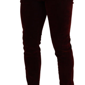 Dolce &amp; Gabbana Bordeaux Slim Fit Skinny Jeans