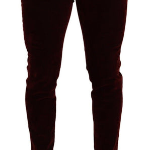 Dolce &amp; Gabbana Bordeaux Slim Fit Skinny Jeans