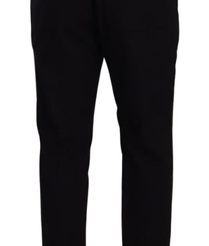 Dolce & Gabbana Black Cotton Stretch Chinos Trouser Jeans