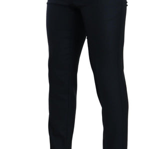 Dolce & Gabbana Elegant Slim Fit Cashmere-Silk Dress Pants