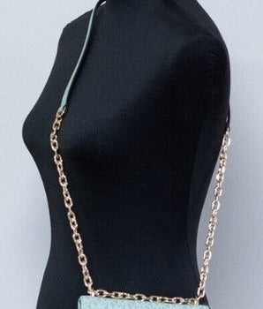 Michael Kors Cece Small Sea Green Signature PVC Convertible Flap Crossbody Bag