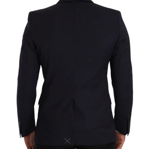 Dolce &amp; Gabbana Sleek Navy Martini Slim Fit Wool Blazer