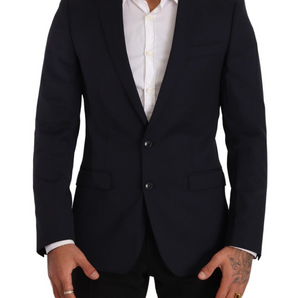 Dolce & Gabbana Sleek Navy Martini Slim Fit Wool Blazer