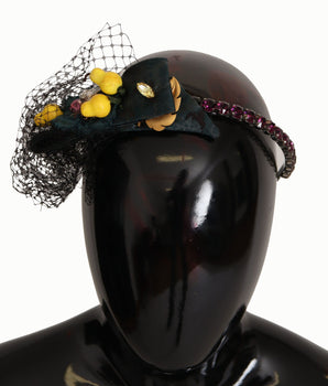 Dolce & Gabbana Purple Crystal Diadem Headband Lemons Sicily Tiara