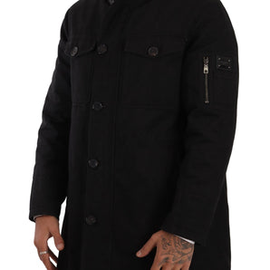 Dolce &amp; Gabbana Elegant Black Parka Hooded Jacket