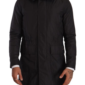 Dolce &amp; Gabbana Elegant Black Parka Hooded Jacket