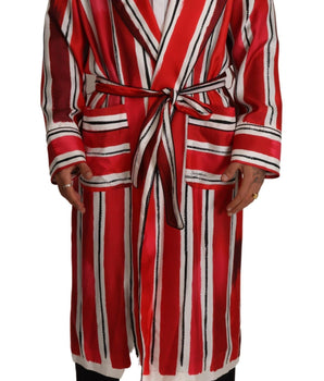 Dolce &amp; Gabbana Bata de dormir de seda a rayas Chic